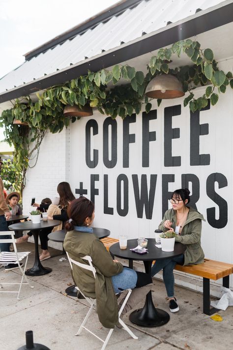 Plant Coffee Shop, Coffee Shop Exterior, Terrace Lounge, Communal Coffee, Coffee Shop Coffee, Dream Flower, Flower Cafe, Flower Shop Design, Specialty Drinks