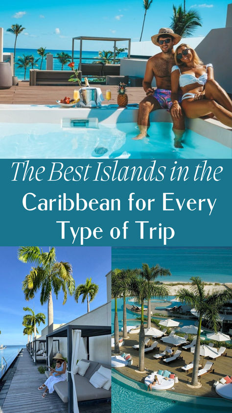 Discover the best Caribbean islands for every type of getaway! Explore pristine beaches, vibrant cultures, and breathtaking landscapes on islands perfectly suited to your dream vacation | Best Island in Caribbean | Caribbean Trip Best Caribbean Islands, Honeymoon Usa, Caribbean Islands Vacation, Beach Trip Outfits, Bora Bora Honeymoon, Adventurous Travel, Caribbean Vacation, Italy Honeymoon, Honeymoon Resorts