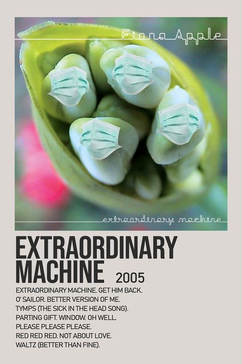 minimalist album poster extraordinary machine fiona apple alternative album poster alternate album poster Fiona Apple Poster Prints, Fiona Apple Wallpaper, Fiona Apple Poster, Minimalist Album Poster, Apple Poster, Extraordinary Machine, Apple Quotes, Polaroid Album, Album Wall