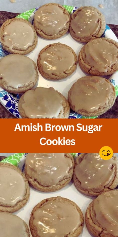 Looking for a delicious homemade treat? Try these Amish Brown Sugar Cookies! Made with simple ingredients like brown sugar, butter, and cinnamon, these cookies are easy to make and perfect for any occasion. Top them with a maple glaze for an extra touch of sweetness. Get the recipe now and satisfy your sweet cravings! Amish Brown Sugar Cookies 12 Tomatoes, Amish Brown Sugar Cookies With Maple Glaze, Brown Sugar Amish Cookies, Amish Brown Sugar Cookies, Amish Buttermilk Cookies, Brown Sugar Dessert Recipes, Amish Sugar Cookie Recipe, Maple Brown Sugar Cookies, Amish Cookies