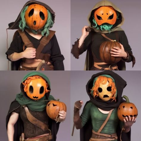 Pumpkin Mask Diy, Adventurous Aesthetic, Dnd Cosplay, Druid Costume, Pumpkin Mask, Creative Drawing Prompts, Drawing Prompt, Cosplay Diy, Creative Drawing