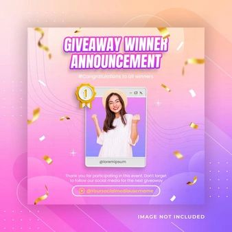 User13573699 | Freepik Winners Poster Design, Announcement Social Media Post, Giveaway Winner Announcement, Webinar Template, Cosmetics Advertising, Babymoon Photos, Instagram Contest, Better Instagram, Events Planning