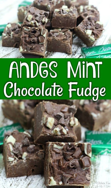 Andes Mint Fudge, Mint Chocolate Fudge Recipe, Sweetened Condensed Milk Fudge, Mint Fudge Recipe, Mint Chocolate Fudge, Peppermint Fudge Recipe, Mint Food, Andes Chocolate, Mint Dessert