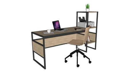 OFFICE TABLE | 3D Warehouse Japandi Study Table, Study Table 3d Warehouse, Office 3d Warehouse, Wooden Study Desk, Office Table And Chairs, Architect Table, Study Table And Chair, Single Desk, Modern Office Desk