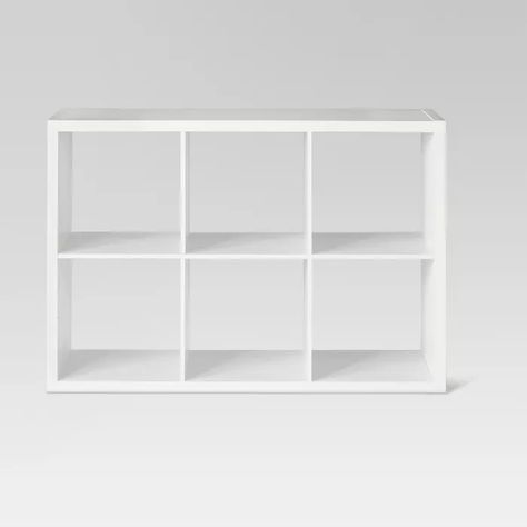 13" 6 Cube Organizer Shelf White - Threshold™ : Target 6 Cube Organizer, Basketball Room, Metal Bookcase, Cube Storage Bins, Organizer Shelf, Cube Shelves, Cubby Storage, White Shelves, Cube Organizer