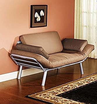 Euro Metal Arm Futon, Brownstone & Driftwood Twin Futon, Futon Chair Bed, Loveseat Sleeper Sofa, Sofa Bed Furniture, Futon Chair, Beds For Small Spaces, Leather Futon, Sofa Bed Sleeper, Sofas For Small Spaces