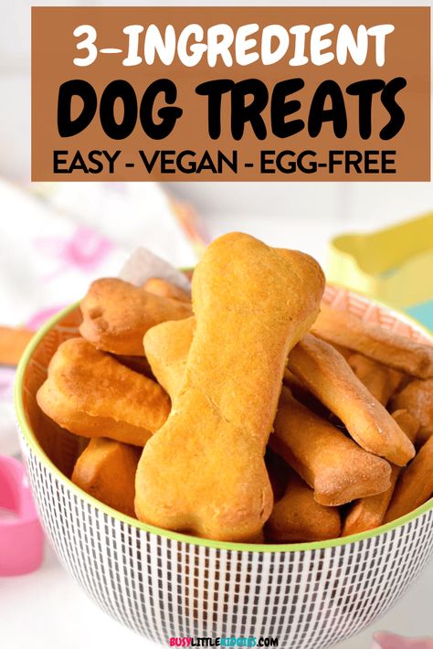 3-Ingredient Dog Treats Recipe Vegan Dog Treats Homemade Easy, 3 Ingredients Dog Treats, Homemade Dog Treats Without Flour, 3 Ingredient Dog Cookies, Peanut Butter Free Dog Treats, Dog Treat Recipes No Peanut Butter, Super Easy Dog Treats, Crunchy Peanut Butter Dog Treats, Diy Dog Biscuits Easy Doggie Treats