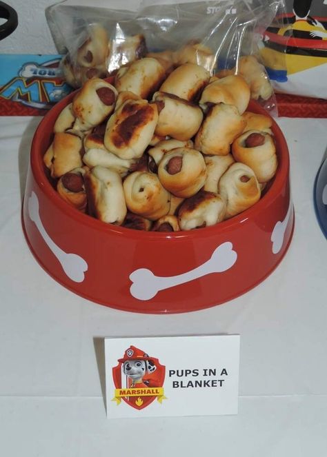 Paw Patrol Birthday Party Ideas | Photo 7 of 14 | Catch My Party Finger Food Birthday Party, Diy Paw Patrol Decorations, Paw Patrol Food Ideas, Paw Patrol 3rd, Paw Patrol Birthday Ideas, Bday Food, Paw Patrol Party Decorations, 4de Verjaardag, Paw Patrol Party Ideas