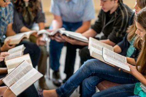 Group of people reading the Bible together. Pride In The Bible, Young Adult Ministry, Small Group Bible Studies, The Dictator, Youth Pastor, Understanding The Bible, Bible Study Group, Healing Scriptures, Christian Life