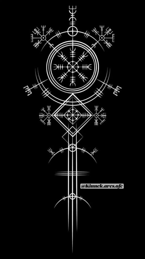 Transmutation Sigil, Ancient Viking Art, Runes Tattoo, Viking Symbols And Meanings, Viking Compass Tattoo, Norse Mythology Tattoo, Viking Wallpaper, Arte Viking, Viking Tattoo Symbol