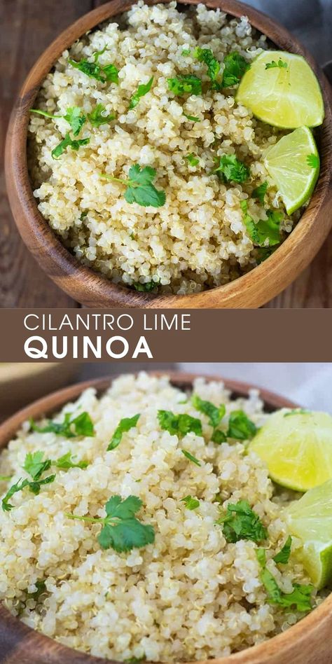 Quinoa Recipes Side Dish, Cilantro Lime Quinoa, Quinoa Recipes Easy, Quinoa Recipes Healthy, Quinoa Dishes, Lime Quinoa, Fit Foods, Fodmap Diet Recipes, Taco Salads