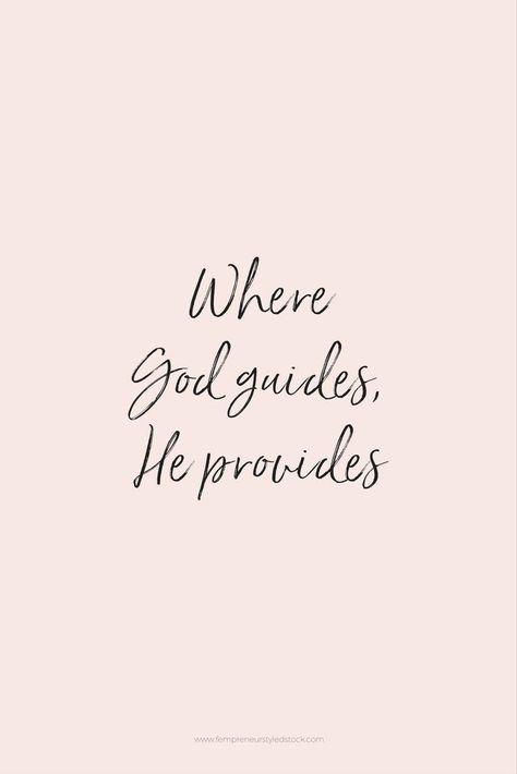 Where God guides, He provides. Jesus Quotes, Where God Guides He Provides, Motiverende Quotes, Scripture Quotes, Verse Quotes, Bible Inspiration, Bible Verses Quotes, Quotes About God, Way Of Life