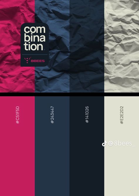 The Best Color Combinations, Color Combinations With Code, Interesting Colour Palettes, Color Combos Graphic Design, Theatre Color Palette, Brochure Color Palette, Colors With Black, Trending Colour Palette 2024, Color Palette With Dark Blue