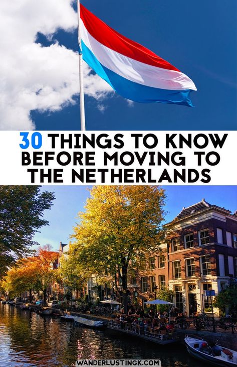 Considering becoming an expat in the Netherlands? 30+ things to know before you move to the Netherlands about life in the Netherlands! #Netherlands #expat Visit Netherlands, Beautiful Netherlands, Leiden Netherlands, Travel Netherlands, Travel Holland, Dutch Netherlands, Living In Amsterdam, Moving Overseas, Work Abroad