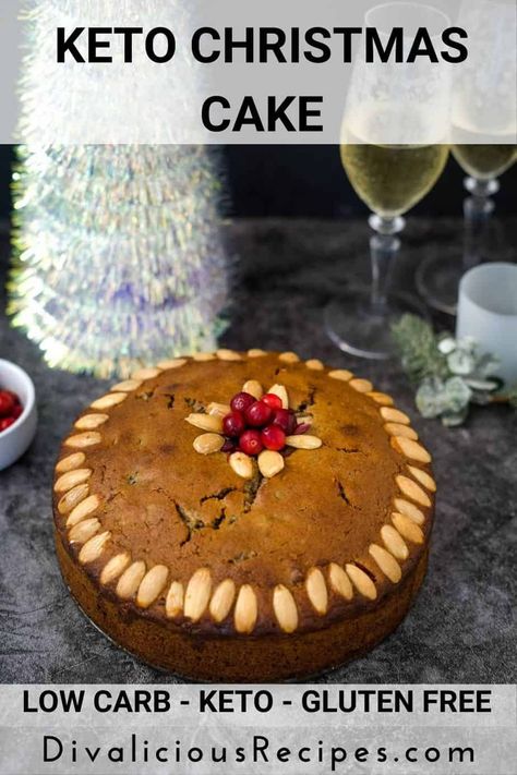 Keto Fruit Cake, Keto Christmas Recipes Dessert, Keto Christmas Cake Recipes, Healthy Christmas Cake, Keto Christmas Desserts Easy, Keto Christmas Cake, Keto Fruit Cake Recipe, Gluten Free Fruit Cake Christmas, Keto Christmas Desserts Peppermint