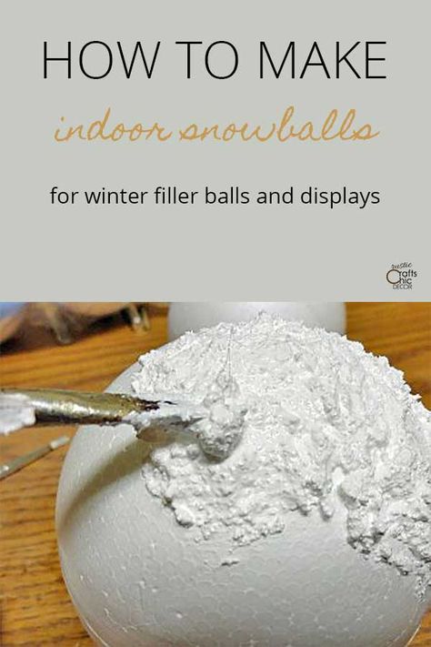 Winter Craft: How To Make Indoor Snowballs - Rustic Crafts & Chic Decor Indoor Snowballs, Fun Winter Crafts, Winter Craft, Rustic Crafts, Holiday Crafts Christmas, Christmas Ornaments Homemade, Winter Diy, Christmas Crafts Decorations, Christmas Ornament Crafts