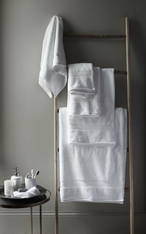 @sainsburys Autumn / Winter & Christmas 2016   At the heart of our home offering is a collection of premium home essentials. With a focus on delivering the utmost quality at better-than-high-street prices whilst staying true to Sainsbury's design credentials. #sainsburyshome Massage Room Design, Serene Bathroom, Egyptian Cotton Towels, Bath Towels Luxury, Gorgeous Bathroom, Bathroom Accessories Sets, Everyday Luxury, Hotel Bathroom, Bathroom Spa