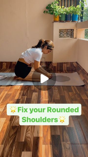 2.2M views · 87K likes | Ael on Instagram: "5 Million 🙏🏻
Hold it for 7-10deep breaths each ❤️‍🔥
Read more about it👇🏻
✨Rounded shoulders often result from poor posture, excessive sitting, or muscle imbalances. Yoga can help by strengthening weak muscles, improving posture, and increasing flexibility. 
✨Poses like Cat-Cow, Cobra, and Shoulder Opener can be particularly beneficial.
 ✨Regular yoga practice can gradually correct rounded shoulders and promote better alignment. 

Join for regular yoga classes. Dm ‘yoga’ for the details 🫶

Follow @foldsbyael 💕
 (Yoga, yoga for shoulder, yoga for flexibility, shoulder stretched)" Rounded Shoulder Exercises, Flexibility Poses, Headstand Yoga Poses, Shoulder Yoga, Better Posture Exercises, Posture Correction Exercises, Yoga Poses For 2, Improving Posture, Fix Your Posture