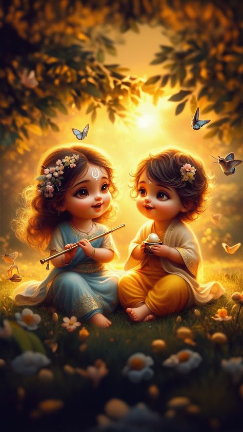 Baby Radha Krishna Images, Unique Radha Krishna Images, Little Kanha Ji Images, Bal Krishna Photo, Love Is Cartoon, Decent Wallpapers, Happy Navratri Images, Cute Good Morning Images, Dark Comics