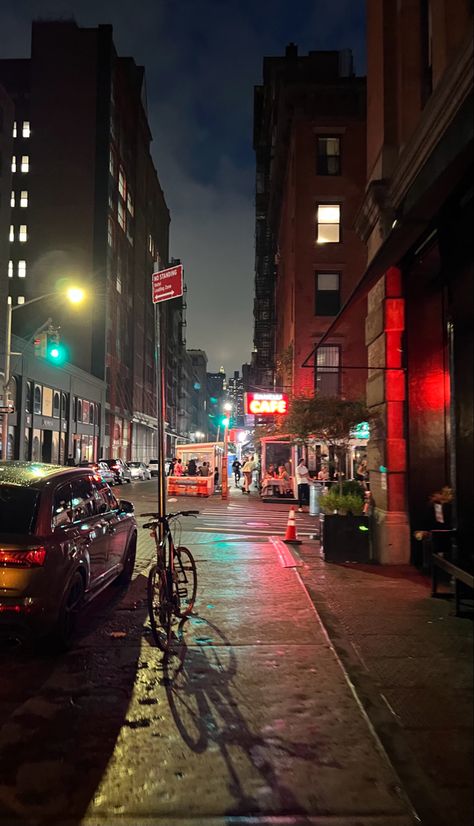 Soho, downtown, city, new york, city lights, night, skyline, aesthetic, vacation Night Skyline Aesthetic, New York At Night Aesthetic, Downtown La Aesthetic, New York City Aesthetic Night, Skyline Aesthetic, At Night Aesthetic, New York At Night, City Lights At Night, New York City Aesthetic