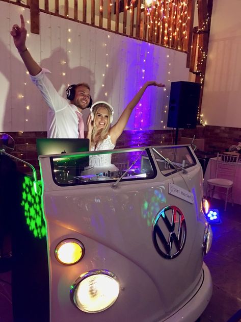 Hire this awesome Split Screen Campervan VW DJ Booth DJ Brian Mole Wedding Dj Booth, Club Design Interior, Wedding Dj Setup, Teddy Bear Picnic Birthday Party, Dj Stand, Dj Setup, Master Of Ceremonies, Festival Theme, Split Screen