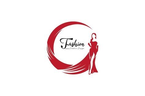 Vector woman in long tail dress for logo... | Premium Vector #Freepik #vector #dress-design #fashion #lady-silhouette #fashion-boutique Clothing Logo Design Creative, Dress Shop Logo, Lady Logo Design, Dress Logo Design, Logo Design For Clothing Brand, Fashion Design Logo, Long Tail Dress, Cloth Logo, Sewing Logo Design