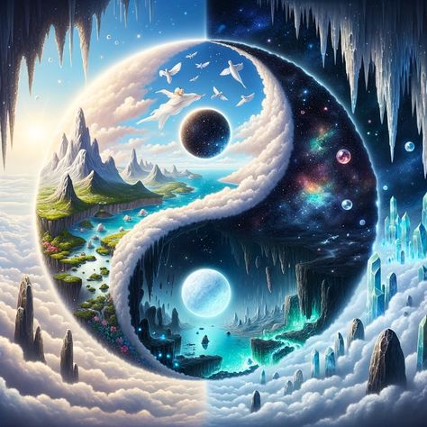 Jing Y Jang, Ying Yang Art, Jin Jang, Yin Yang Art, Japanese Art Prints, Beautiful Art Pictures, Art Gallery Wallpaper, Cool Wallpapers Art, Dessin Adorable