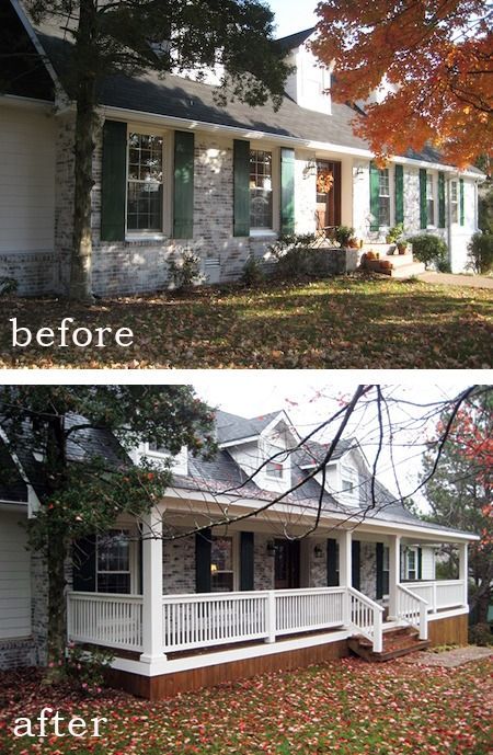 Before and After: 7 Sensational Front Porch Additions Samos, Front Porch Addition, Veranda Design, Enclosed Porch, Porch Addition, Pergola Design, Exterior Makeover, Exterior Remodel, Hus Inspiration