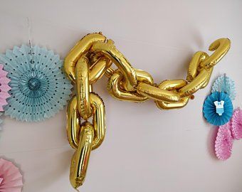 Hip hop party | Etsy Chain Balloons, Link Balloons, Jumbo Letters, Party Arch, Trolls Party, Decoration Balloon, Garland Backdrops, Luxury Birthday, Balloon Chain