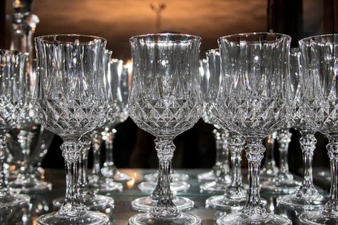 Should You Store Glasses Up Or Down In Your Cabinet? Glassware Display, Best Kitchen Cabinets, Etiquette And Manners, Displaying Crystals, China Cabinet Display, Glassware Storage, Plant Problems, Crystal Stemware, Paint Color Palettes