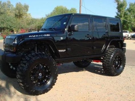 Cool blacked out Jeep. I'd do mine like this. Black, Black Rubicon, Black Jeep, A Black, Jeep