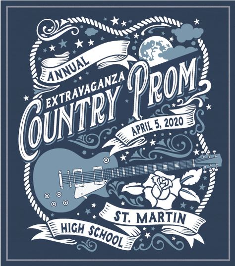 Event T Shirt Design Ideas, Prom T Shirts Ideas, Event Shirt Design, Post Prom Shirts, Prom Shirts Ideas Design, Event Tshirt Design, Retro High School Shirt, Prom Shirts, Music-themed Graphic Print Shirt For Concert