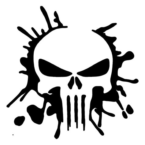 Sized by Height. 1 Color. No background.  Not printed High quality, adhesive-backed outdoor/indoor vinyl Great for glass, vehicles, laptops, wall art & more  Custom needs send message Many other size, color & design options True Artworx Custom Punisher Splash 1 Punisher Stickers, Punisher Skull Decal, Punisher Skull, Skull Decal, Skull Sticker, Art Drawings Sketches Simple, Choose Colors, Art Drawings Sketches, Laptop Decal