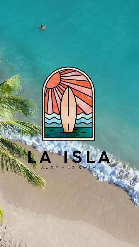 Island Logo Design, Video Logo Design, Hawaii Logo, Tropical Logo, Logo Design Coffee, Video Logo, Summer Logo, Logo Video, Surf Logo