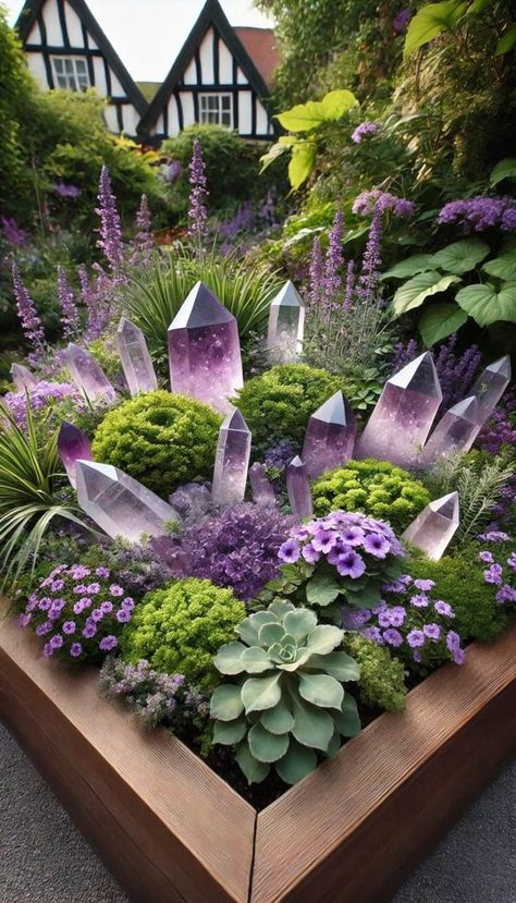 15+ Mystical Witchy Garden Ideas for a Magical Retreat 46 Poison Garden, Witchy Garden, Goth Garden, Healing Garden, Witch Garden, Gothic Garden, Crystal Garden, Edging Ideas, Moon Garden