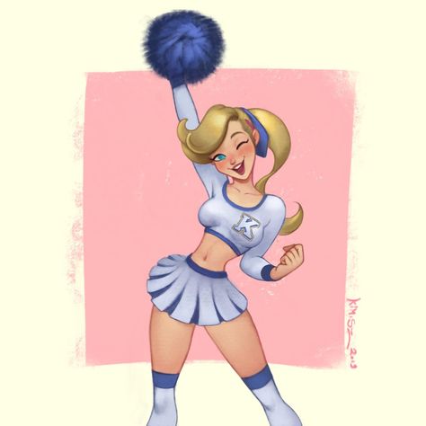 Cheerleader Doodle 07-04-2019 by KimiSz on DeviantArt Cheerleader Drawing, Cartoon Cheerleader, Anime Cheerleader, Female Anatomy Reference, Cute Cheerleaders, Dreamy Art, Female Character Design, Art Website, Disney Drawings