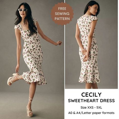 Paper To Print, Dress Sewing Patterns Free, Princess Seam Dress, Sewing Clothes Women, Dress Patterns Free, Save The Earth, Free Pdf Sewing Patterns, Baby Sewing Patterns, Free Dresses