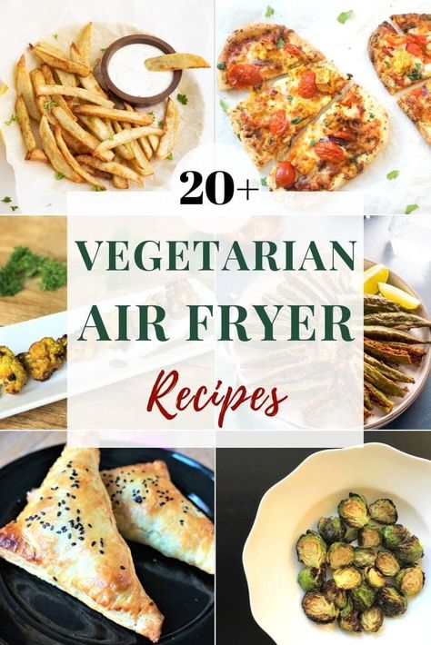 20+ Vegetarian Air Fryer Recipes - Piping Pot Curry Air Fryer Meals Vegetarian, Air Fryer Vegetarian Recipes, Vegetarian Air Fryer Recipes, Vegetarian Air Fryer, Air Fryer Meals, Meals Vegetarian, Air Fryer Recipes Vegetarian, Vegetarian Pasta Recipes, Air Fryer Dinner Recipes