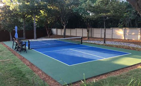 Best PickleBall Court Construction And Services Dallas Fort Worth DFW Outdoor Sports Court, Backyard Court, Backyard Sports, Backyard Plan, Batting Cages, Pickleball Court, Sport Court, Cost To Build, Community Park