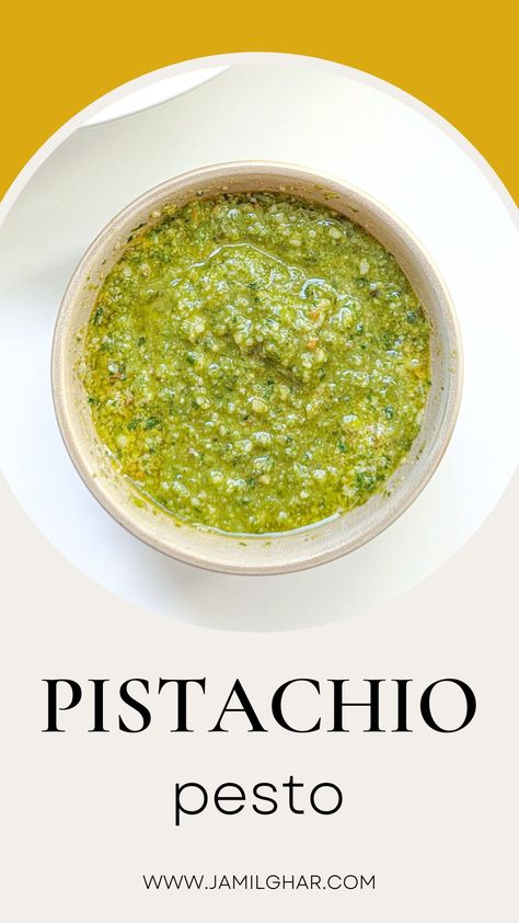 Flavor your favorite meals and sides with an easy pistachio pesto recipe! The nutty sauce is a fun twist on a classic pesto that is ready in 15 minutes. Pistachio Pesto Pasta, Pesto Recipe Pistachio, Spinach Pistachio Pesto, Basil Pistachio Pesto Recipe, Pistachio Pesto Recipe, Pistachio Pesto Hummus, Pistachio Sauce, Pesto Aioli, Vegan Pesto Recipe