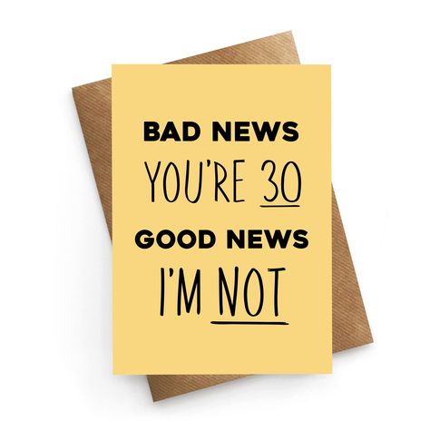 30th Birthday Card Funny #30 #thirty #30thbirthdaycard #birthdaycard #funnycard #lockdownbirthday Funny 30th Birthday Cards, 30th Birthday Cake Topper, Sarcastic Birthday, 30th Birthday Funny, Birthday Card For Him, 70th Birthday Card, 40th Birthday Funny, 30th Birthday Cards, 50th Birthday Funny