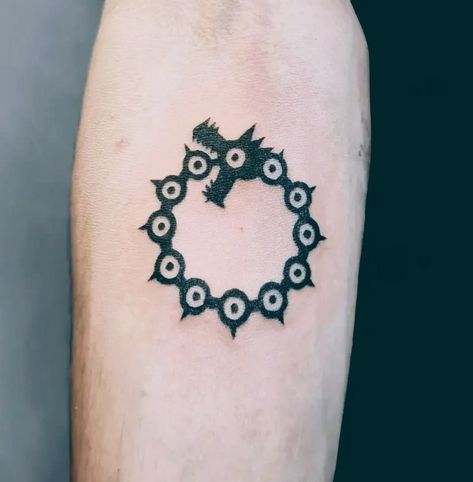 Anime tattoo Anime Markings Tattoo, Anime Based Tattoo, Subtle Anime Tattoo Ideas, Hidden Anime Tattoos, Anime Tattoo Black Skin, Anime Tattoo Designs Men, Anime Tattoo Black And White, Discreet Anime Tattoo, Tattoo Ideas For Men Anime