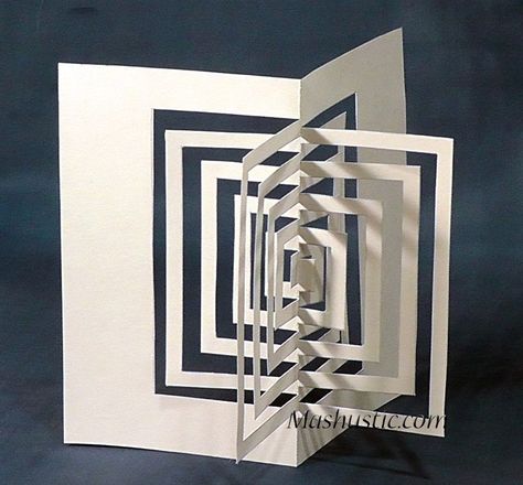 Kirigami Templates, 3d Templates, Sheet Art, 3d Geometric Shapes, Paper Structure, Paper Architecture, Folding Origami, Origami And Kirigami, Paper Engineering