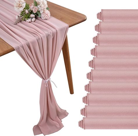 Dusty Rose Wedding Table, Tulle Table Runner, Chiffon Table Runner, Easter Dinner Table, Tulle Table, Table Rose, 39th Birthday, Baby Shower Table Decorations, Banquet Decorations