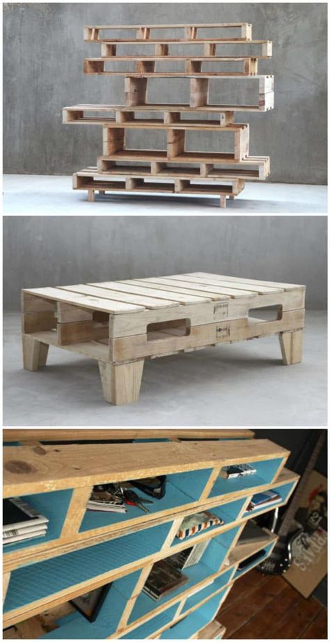 Pallet Shelf, Smart Tiles, Furniture Logo, Recycled Pallet, Pallet Creations, Pallet Shelves, Recycled Pallets, Interior Design Diy, Pallet Ideas