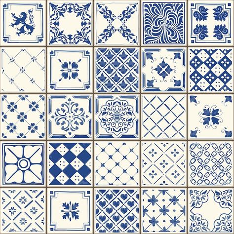 Ceramic Tile Art, Le Grand Bleu, Temporary Wallpaper, Tile Decals, Traditional Ceramics, Sunset Canvas, Peel And Stick Tile, Illustration Vintage, Stick On Tiles