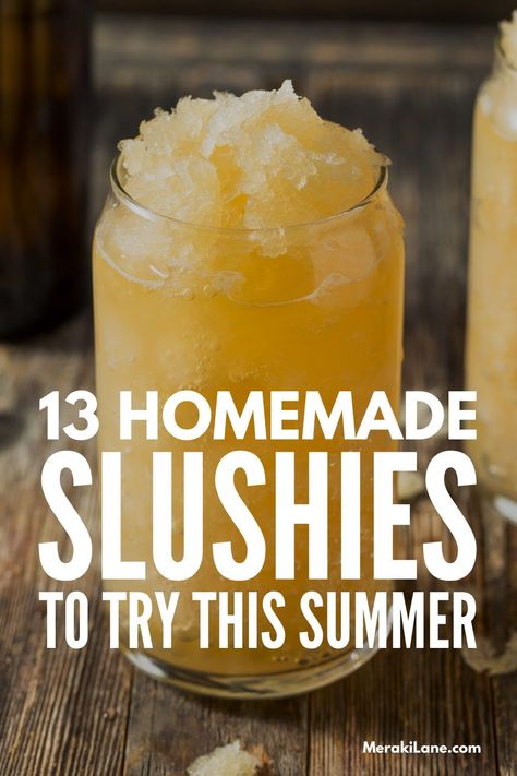 Slushie Recipe Non Alcoholic, Summer Slushies Non Alcoholic, Slushy Recipes Non Alcoholic, Easy Slushy Recipes, Frozen Slushies With Alcohol, Frozen Drink Recipes Nonalcoholic, Frozen Slush Recipes, Slurpies Recipe, Slushy Recipes For Kids