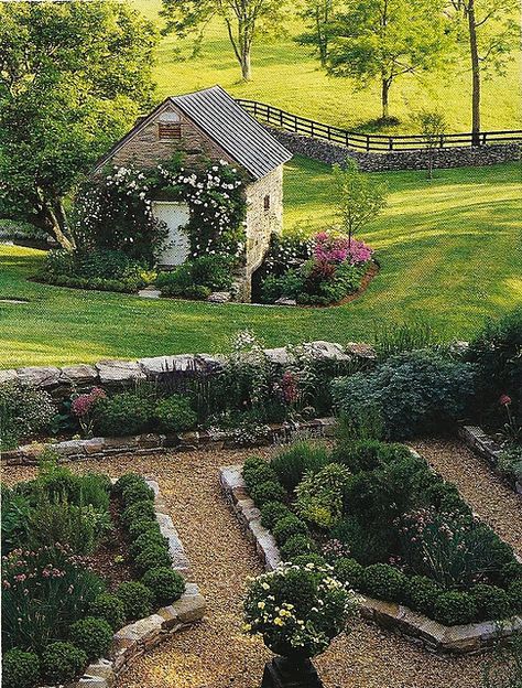 I tend to like gardens on the more formal side - one of 8 picks for this week's Friday Favorites - Living Vintage Grass And Flowers, Gardening Landscaping, Potager Garden, Real Estat, Formal Garden, English Country Gardens, Have Inspiration, Garden Designs, Gorgeous Gardens