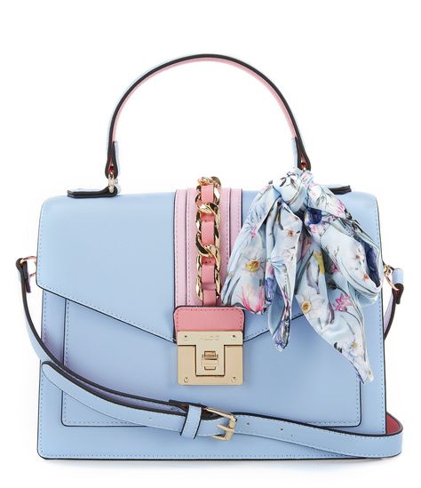 Pastel blue handbag pairs well with any spring outfit. #springstyle #handbags #blue #accessories #ad Tas Lv, Fall Handbags, Blue Handbags, Wardrobe Inspiration, Top Handle Handbags, Window Shopping, Cute Purses, Prada Handbags, Shoulder Messenger Bag