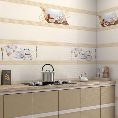 Ceramic Kitchen Wall Tiles, Size: 1x2 Feet, Thickness: 5-10 Mm, Rs 32 /square feet | ID: 14370026848 Painted Kitchen Floors, Modern Kitchen Tile Floor, Kitchen Wall Tiles Design, Modern Kitchen Flooring, Modern Kitchen Colours, Kitchen Floor Tiles, Kitchen Window Design, Tile Floor Diy, Tiles Designs